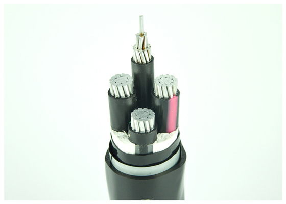 КИТАЙ Силовой кабель сердечника Al/PVC/PVC электрического кабеля 3+1 низшего напряжения алюминиевый бронированный с стальным панцырем ленты поставщик