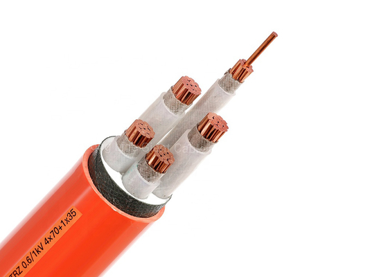 КИТАЙ Высокотемпературным не металлическим силовой кабель оболочки 4x70+1x35 Sqmm расклассифицированный огнем Lszh поставщик