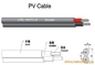 Провод сердечника 2 плоский/круглый солнечный кабеля, цвет изоляции Pantone кабеля панели солнечных батарей поставщик