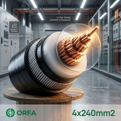 КИТАЙ Underground Direct Burial SWA Armoured 4x240mm2 Copper XLPE Insulated Power Cable поставщик