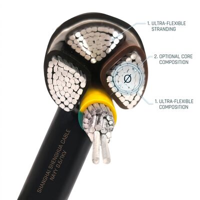Oil Resistant Chemical Resistant PVC Insulated Cable 450/750V 3 Core Industrial Use поставщик