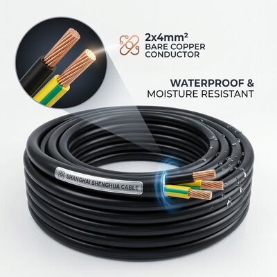 Waterproof Moisture Resistant PVC Insulated Cable 0.6/1kV 2 Core 2x4mm2 Outdoor Wet Area поставщик
