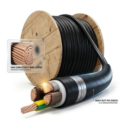 Factory Direct PVC Insulated Power Cable 0.6/1kV 4x70mm2 Copper Export Grade поставщик