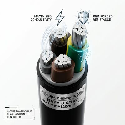 Waterproof Moisture Resistant PVC Insulated Cable 0.6/1kV 2 Core 2x4mm2 Outdoor Wet Area поставщик