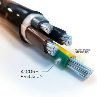 Водонепроницаемый кабель питания из ПВХ с изоляцией IP68 0,6/1 кВ 4x25 мм2 для подземной прокладки поставщик