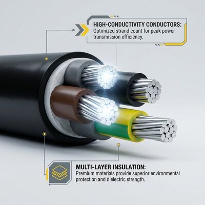 Waterproof Moisture Resistant PVC Insulated Cable 0.6/1kV 2 Core 2x4mm2 Outdoor Wet Area поставщик