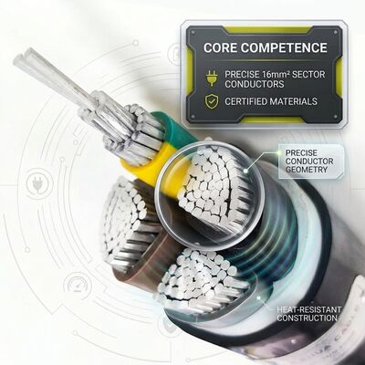 NYY-J 4x16mm2 PVC Insulated Cable 125C High Temperature Furnace Power Cable IEC60502 поставщик