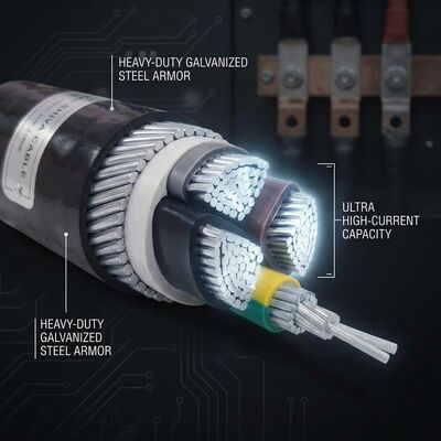 ABC 4x35mm2 UV Stabilized PVC Insulated Aerial Bundled Cable Overhead 0.6/1kV IEC60502 поставщик